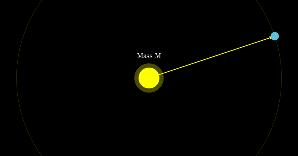 Gravity animation showing gravitational attraction between masses