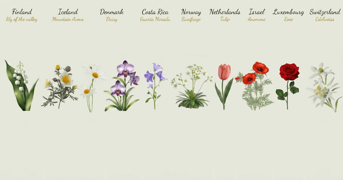 Flowers of the World's Happiest Countries (Top 10) Flowers of the World’s Happiest Countries (Top 10)